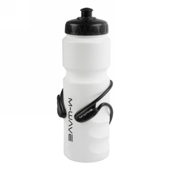 Water bottle holder, aluminium, black, with black-coloured plastic guides, only 54 grams, on m-wave card - 2