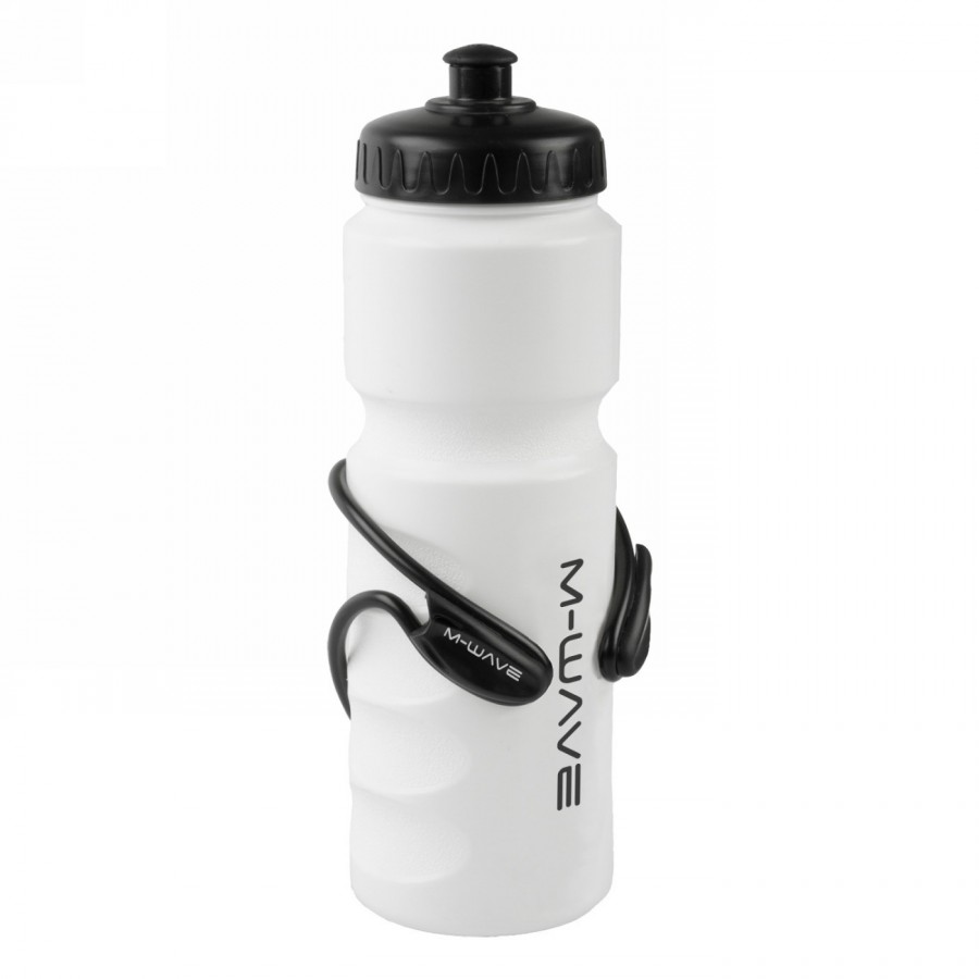 Water bottle holder, aluminium, black, with black-coloured plastic guides, only 54 grams, on m-wave card - 3