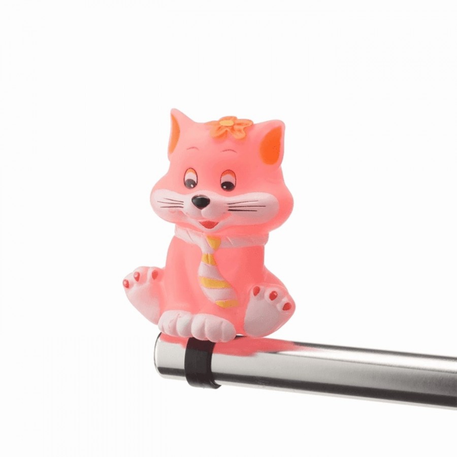 Cloche marionnette chat rose - 1