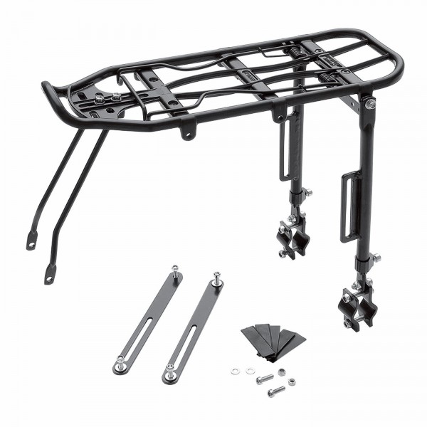 Rear rack 26/28 adjustable in black aluminum - 1