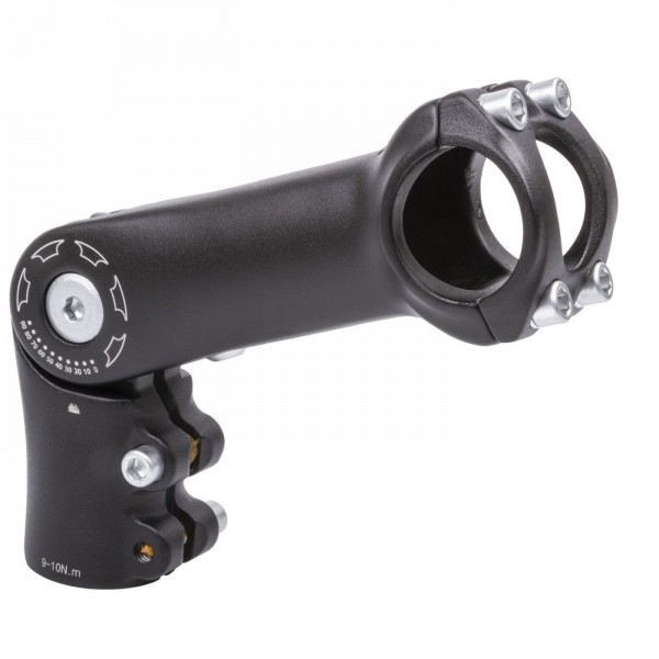 Ahead handlebar stem st-c2.1, aluminium, adjustable from 0°-90°, ext. 90 mm, for 31.8 mm handlebars, for 1.1/8' (28.6 mm), black