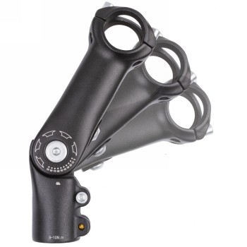 Ahead handlebar stem st-c2.1, aluminium, adjustable from 0°-90°, ext. 90 mm, for 31.8 mm handlebars, for 1.1/8' (28.6 mm), black