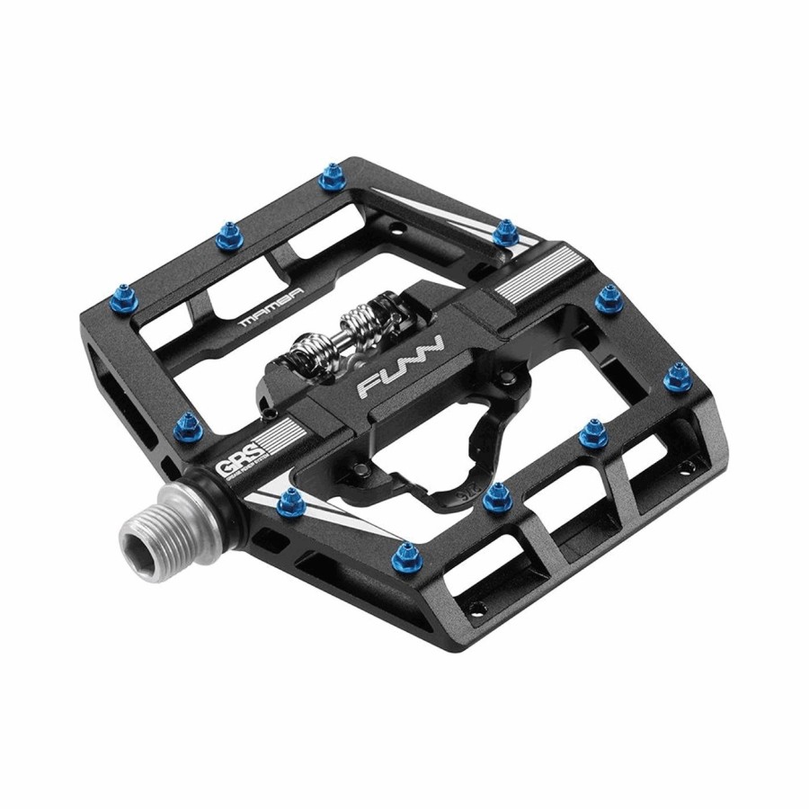 Pedal mamba 101x102x13,5mm aluminio negro/azul - doble spd/flat - 1