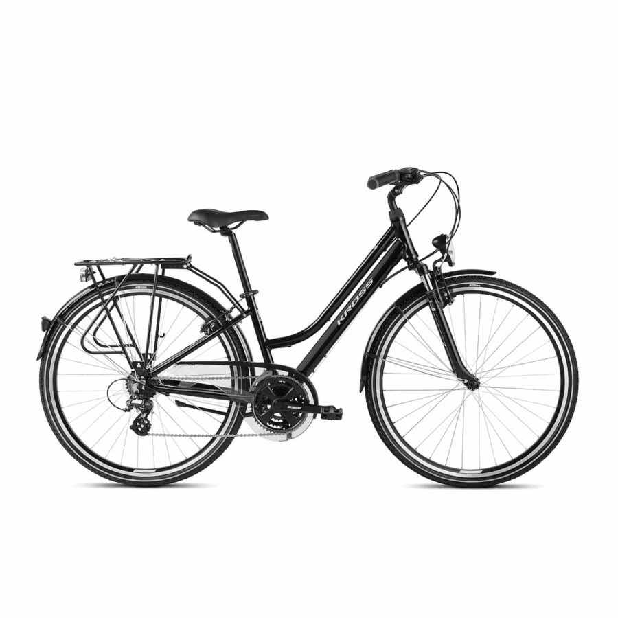 Vélo trans 2.0 femme 28" noir gris taille s - 1