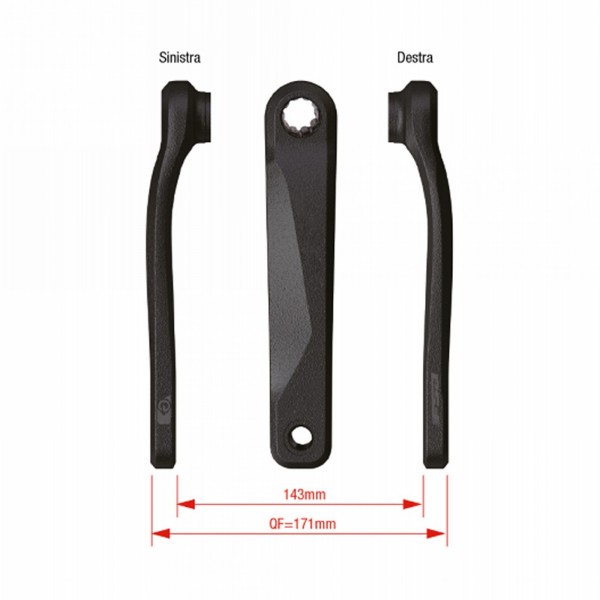 Pair of cranks for bosch gen4 ck-220 / is 165mm - 1