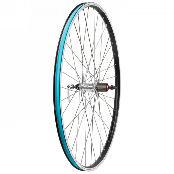 Wheel, 28 ', hr, 36 holes 381025: alu-rim double wall ventura, 700c, 36 holes, black, av 324854: - 1