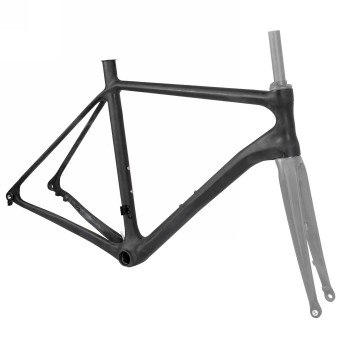 Cadre route 700c flat, ud-carbon non laqué, 50 cm, avec fixation de frein flat mount disc, di2 ready, passage de câbles intégré,