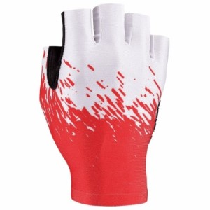 Supag short gloves in 100% poly white/red - size (s) - 1