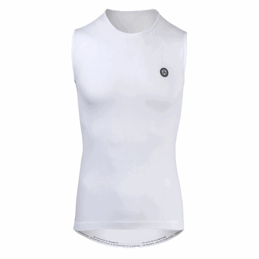 Everyday base unisex underwear white - sleeveless size sm - 1