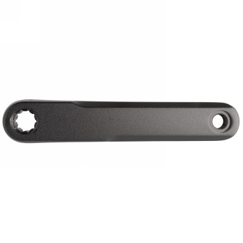 Crank, right, isis mount, for bosch gen 2+4+brose system, aluminium, 175 mm, black anodised, 0 mm offset, with euro hole card - 