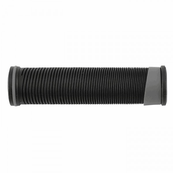 Puños mtb grip 128mm en soft rubber negro/gris - 1