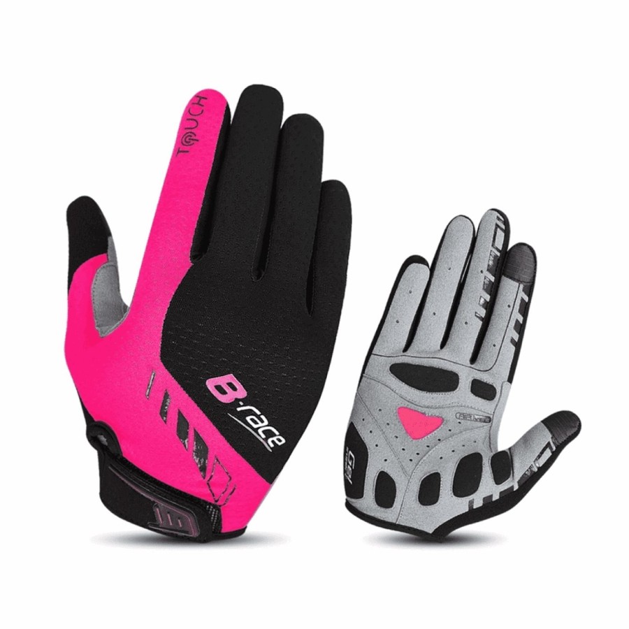 Gloves b-race bump gel pro black / fuchsia mis 3 tg. l - 1