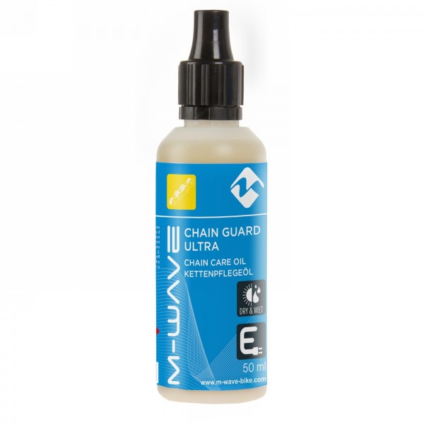 Olio per la cura della catena m-wave chain guard ultra, in flacone pet da 50 ml - 1 - Pulizia bici - 0887539021252