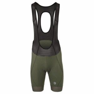 Essential prime men's bib shorts ii black/army green size 2xl - 1