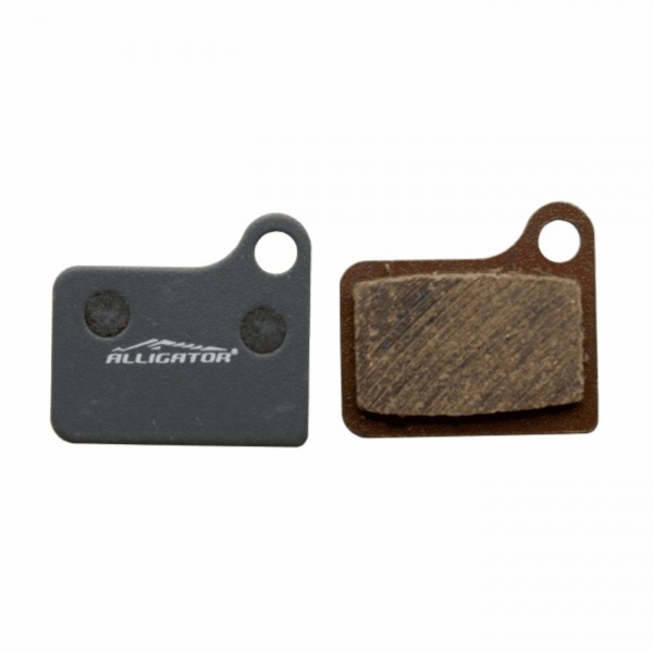 Paire de plaquettes alligator semi-metalliques avec ressorts compatibles shimano deore - 1