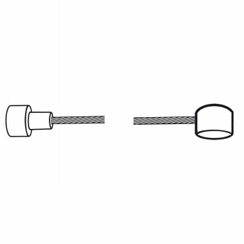 Innenzug universal, mit birnennippel 6x8 (für rennrad und kupplung) und zylindernippel 7x6 (für felgenbremse), 2000/1.5mm, - 2