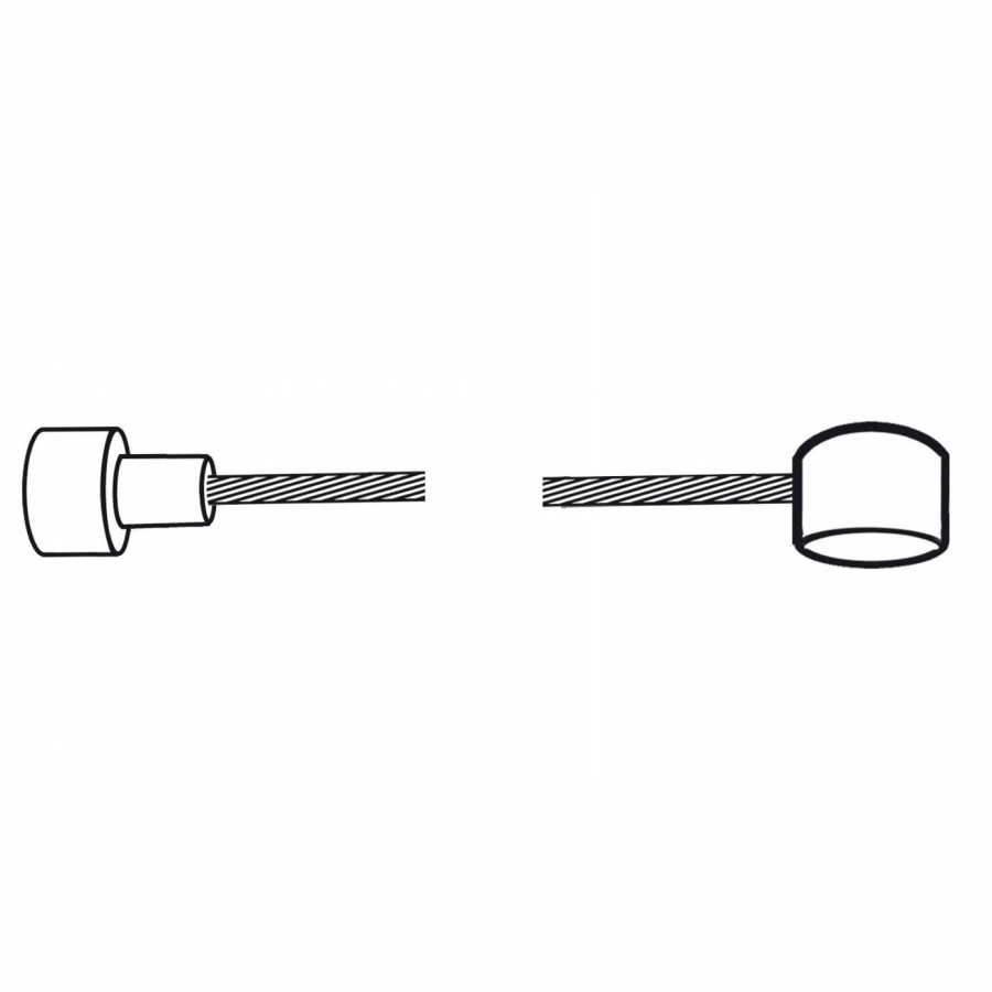 Innenzug universal, mit birnennippel 6x8 (für rennrad und kupplung) und zylindernippel 7x6 (für felgenbremse), 2000/1.5mm, - 2