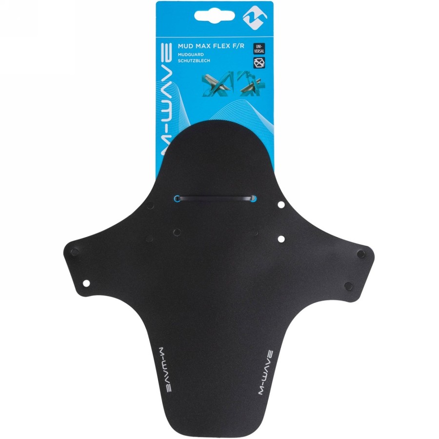 Universal mudguard, m-wave, for vr or hr, durable and flexible plastic, black, for attachment to the - 3