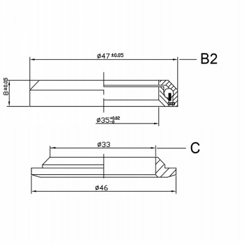 Integrated Neco steering series, from 1.1/4' to 1.1/8', aluminum, black, ek - 3