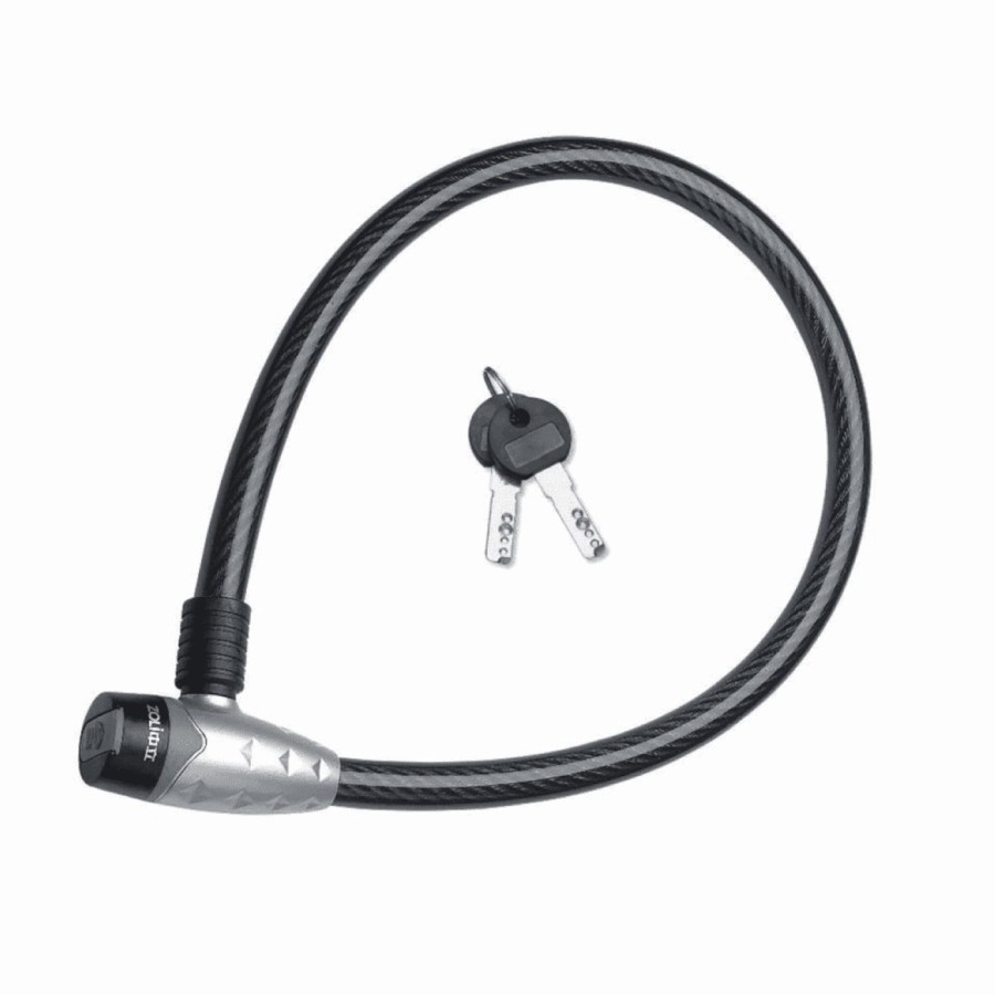 Cable padlock 15 x 1000 mm black / gray - 1