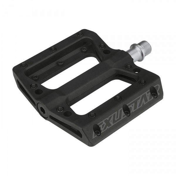 Pedal e-pb71 mtb 105x108mm en termoplástico negro - conexión flat - 1