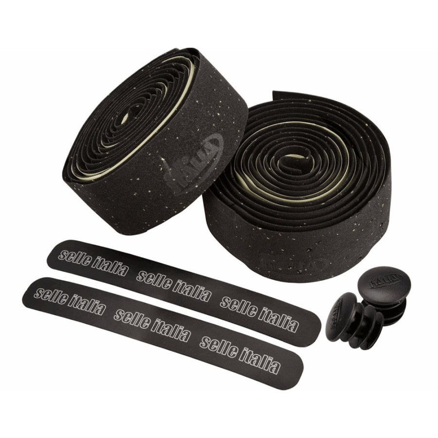 Smootape corsa black handlebar tape + black cap - 1