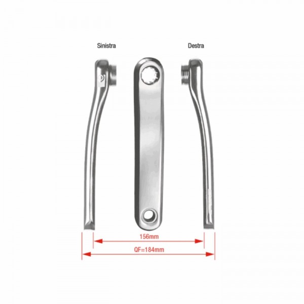 Coppia pedivelle metropolis bosch ck-632/is isis drive 172,5mm 2g silver alloy - 1 - Pedivelle - 4712865852163