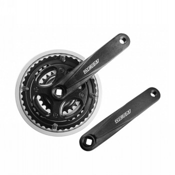 Mtb aluminum crankset 24/34 / 42x170mm black - 1