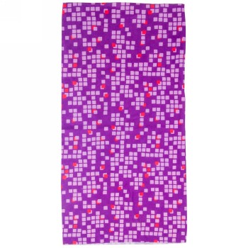 Neck scarf/foulard, 'purple square', on m-wave paper - 1