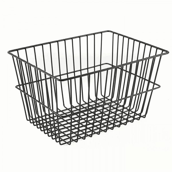 Rectangular front basket 40x30x22cm with large black mesh - 1