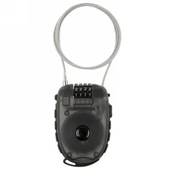 Cable lock, M-Wave 'Lock `n' Roll D 24.9', with retractable cable, 2.4 mm x 90 cm steel cable, on card - 2