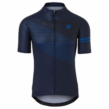 Camisa sport rayas hombre azul profundo - manga corta talla s - 1