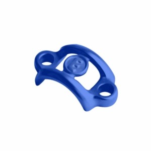 Collier de serrage à levier en aluminium bleu-cyan sans vis - 1