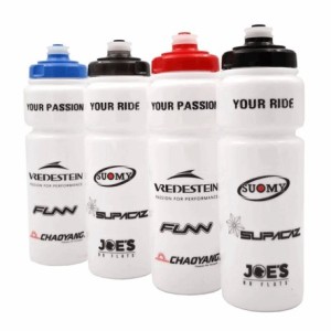 Fox-flasche 750 ml mit weißer sponsorgrafik/farbigem verschluss - 1