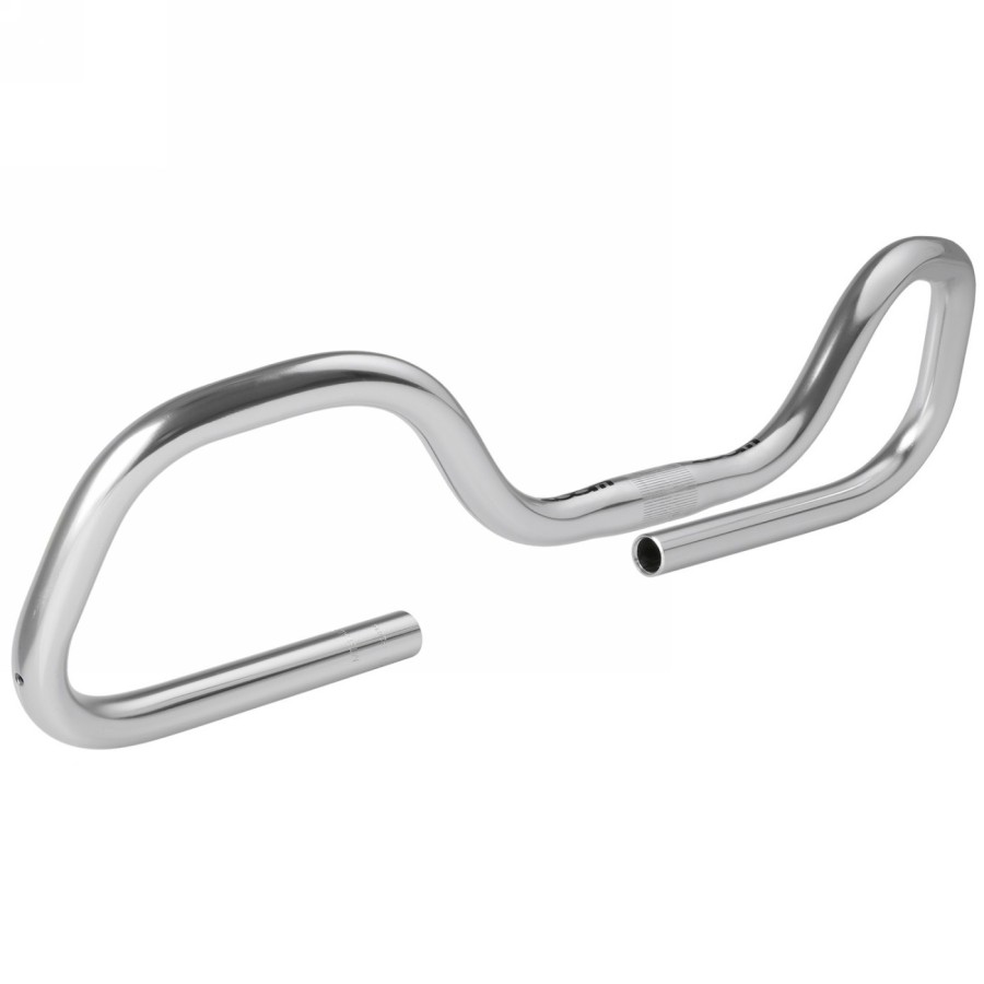 Multi-position handlebar, aluminium, 590 mm, silver, with 3 grip positions, with zoom logo, clamping 25.4 mm, mv - 1