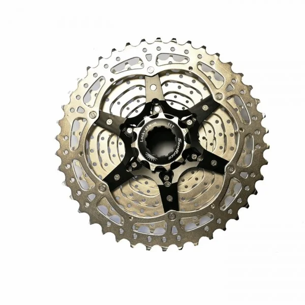 Cassette mtb 10v x 11/42 dientes en acero plateado - cuerpo shimano - 1