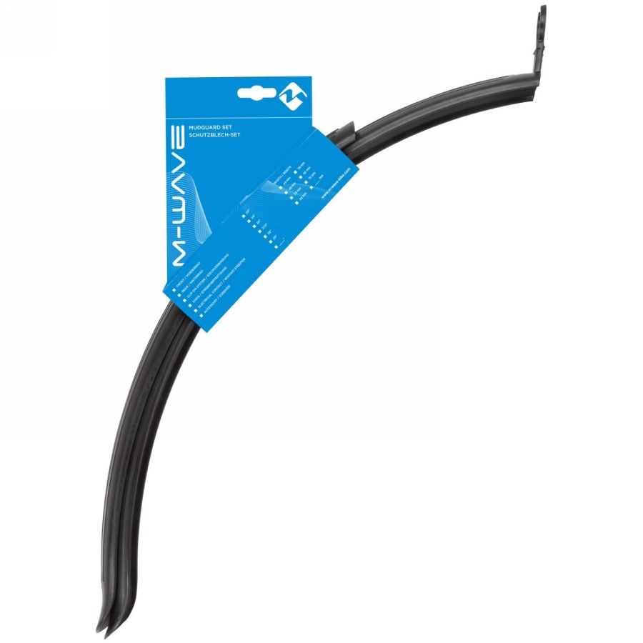 Mudguard set, 26', vr+hr, model eco, plastic, plug-in mounting, for mtb, black, on m-wave card 084090 - 3