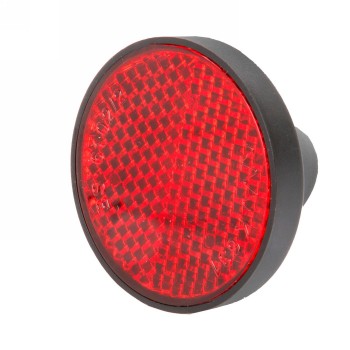 Reflector, for mudguard, round, red, diameter 41 mm, with german test number - 1