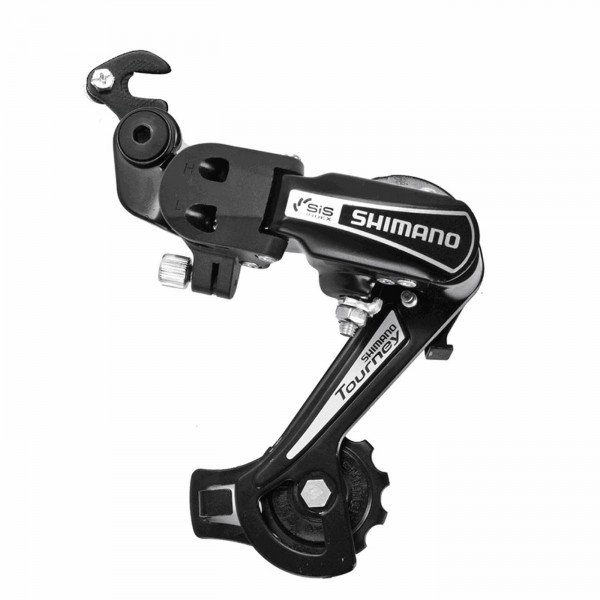 Mtb derailleur ty21 3x6/7s long cage black + integrated dropout (oem - 1