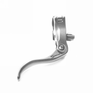 Pair of fixed openable brake levers 22 mm silver - 1