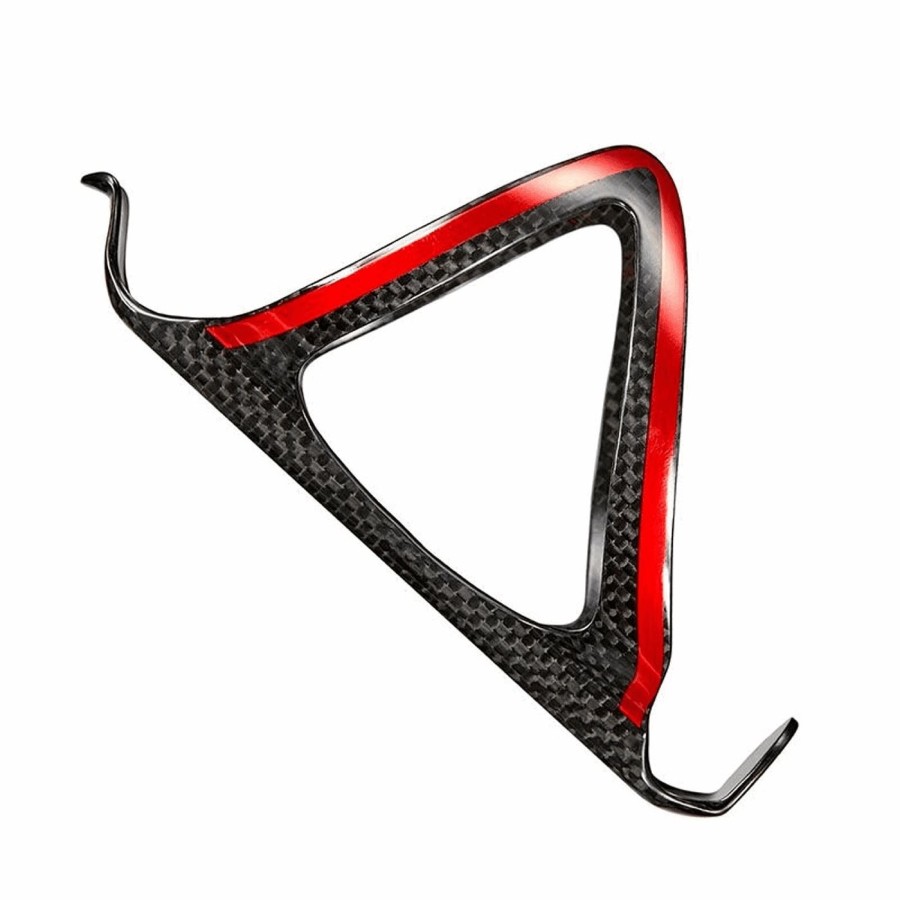 Fly cage porte-bidon carbone rouge/noir - poids : 21gr - 1