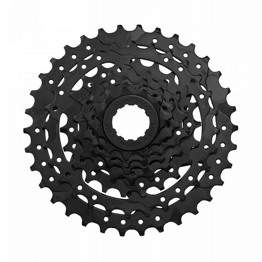 Silver steel 7s x 11/34 teeth cassette - shimano body - 1