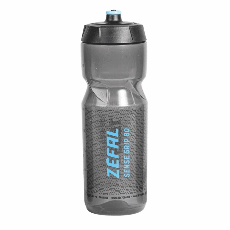 Botella de agua zefal sense grip 800 ml negro/azul - 1
