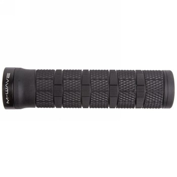 Pair of screw-on mtb grips cloud slick fix 6, 130 mm, black, screw-on mounting and black screws, in pair in a pe-bag - 1