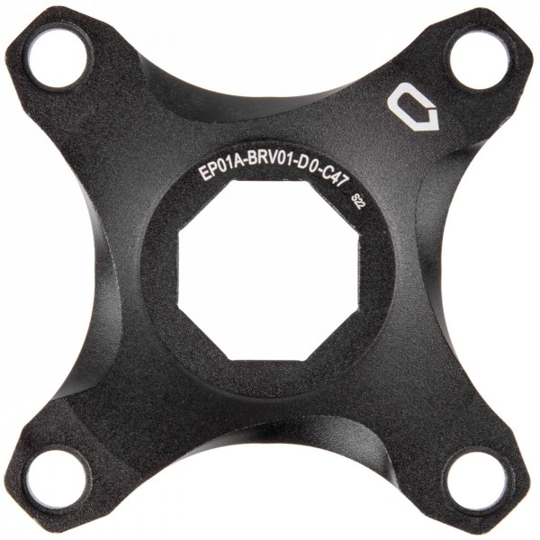 Spider, for brose system, for chainline 47 mm, aluminium, without chain guard mount, black anodised, on euro hole card - 1