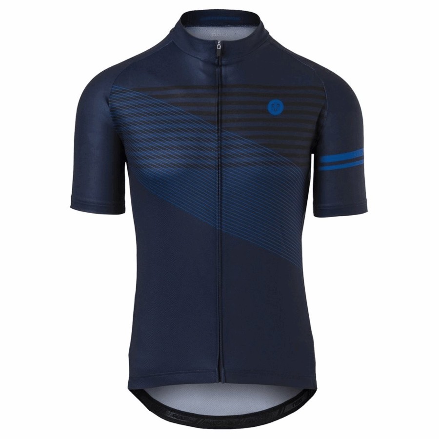 Jersey deportivo a rayas azul profundo para hombre - mangas cortas talla 3xl - 1