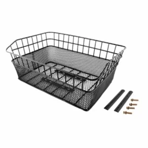 Maxi black rectangular double mesh basket - 1