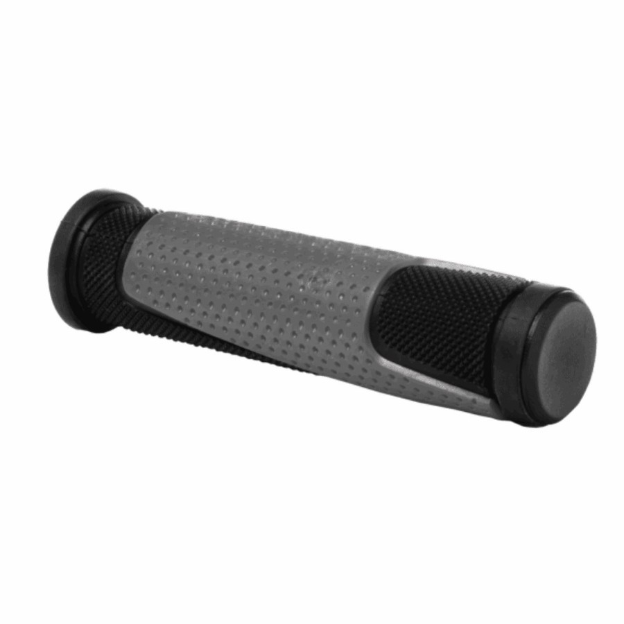 Pair of double d grips 125mm black / gray - 1