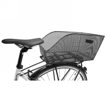 Wire basket m-wave, bevelled, for rear, 45.5 x 29.5 x 20/13 cm (lxwxh), black, fixed lengthwise above the carrier - 2