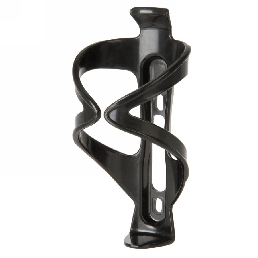 Bottle cage, polycarbonate, black, very flexible (0.33l - 1.5l), 32 g, mv - 1